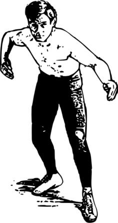 Wrestler vector clip art