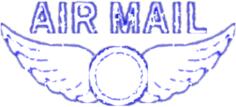 Air mail stamp vector illustration