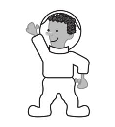 Astronaut vector drawing