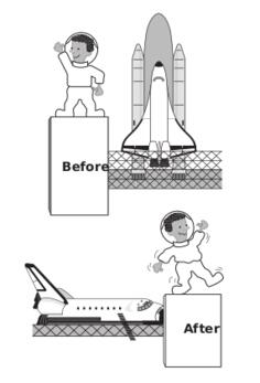 Space shuttle and astronout vector image