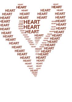 Heart shape outlined with words vector image