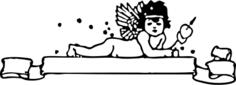 Cupid banner vector illustration