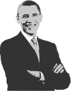 Barack Obama vector drawing