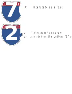 Interstate highway vector signs