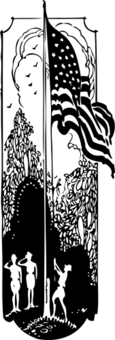 Vector graphics of flag raising