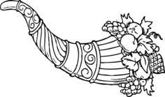 Vector image of horn of plenty