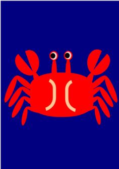 Crab sign vector clip art