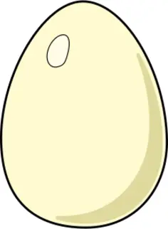 Vector illustration of white egg