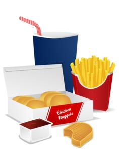 Fast food menu vector graphics