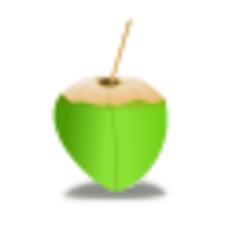 Green coconut vector image