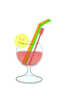 Vector drawing of cocktail in glass