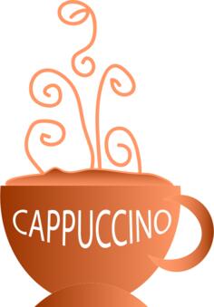 Vector image of cup of hot drink