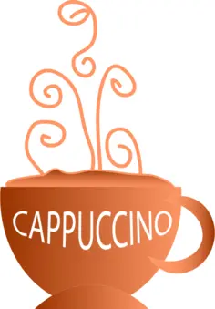 Vector image of cup of hot drink