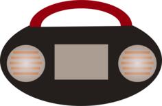 Radio cassette player vector image