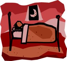 Vector illustration of person sleeping