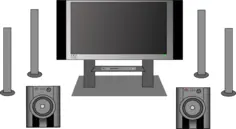 Home cinema vector illustration