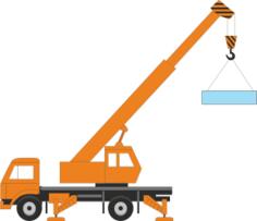 Vector illustration of a crane