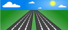 Vector illustration of open road