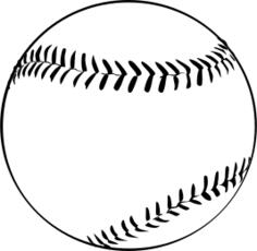 Vector image of baseball ball