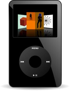 Vector image of iPod media player
