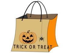 Vector drawing of halloween bag