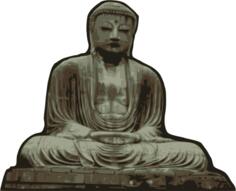 Vector illustration of statue of Buddha