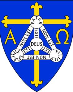 Vector image of coat of arms of Anglican diocese of Trinidad
