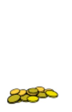 Bunch of coins vector illustration