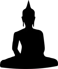 Vector drawing of sitting Buddha
