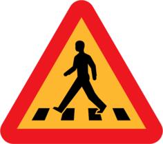 Pedestrian crossing vector sign