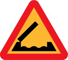 Retractable bridge road sign vector image