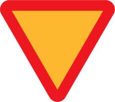 Intersection traffic sign vector image