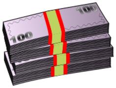 Stack of money vector graphics