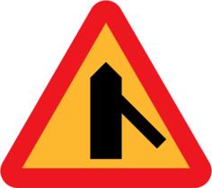 Merging traffic vector sign