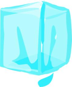Ice cube vector image