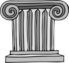 Vector image of column pillar