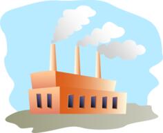Vector illustration of factory