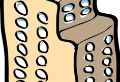 Vector drawing of high rise building