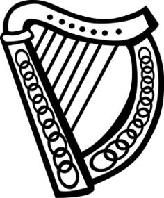 Vector graphics of Celtic harp