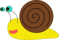 Vector image of a snail