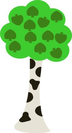 Birch tree vector image