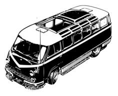 Vintage bus vehicle vector image