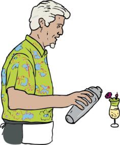 Bartender vector illustration