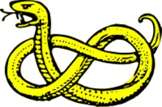 Yellow snake vector clip art