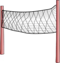Volleyball net vector image