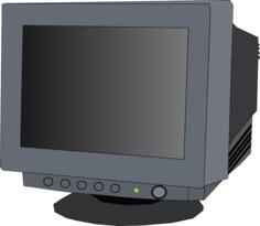 Monitor CRT vector clip art