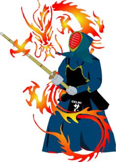 Japanese warrior vector image
