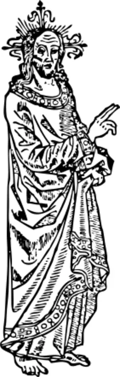Black and white image of Jesus Christ