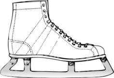 Ice skate vector image