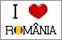 I love Romania vector sticker